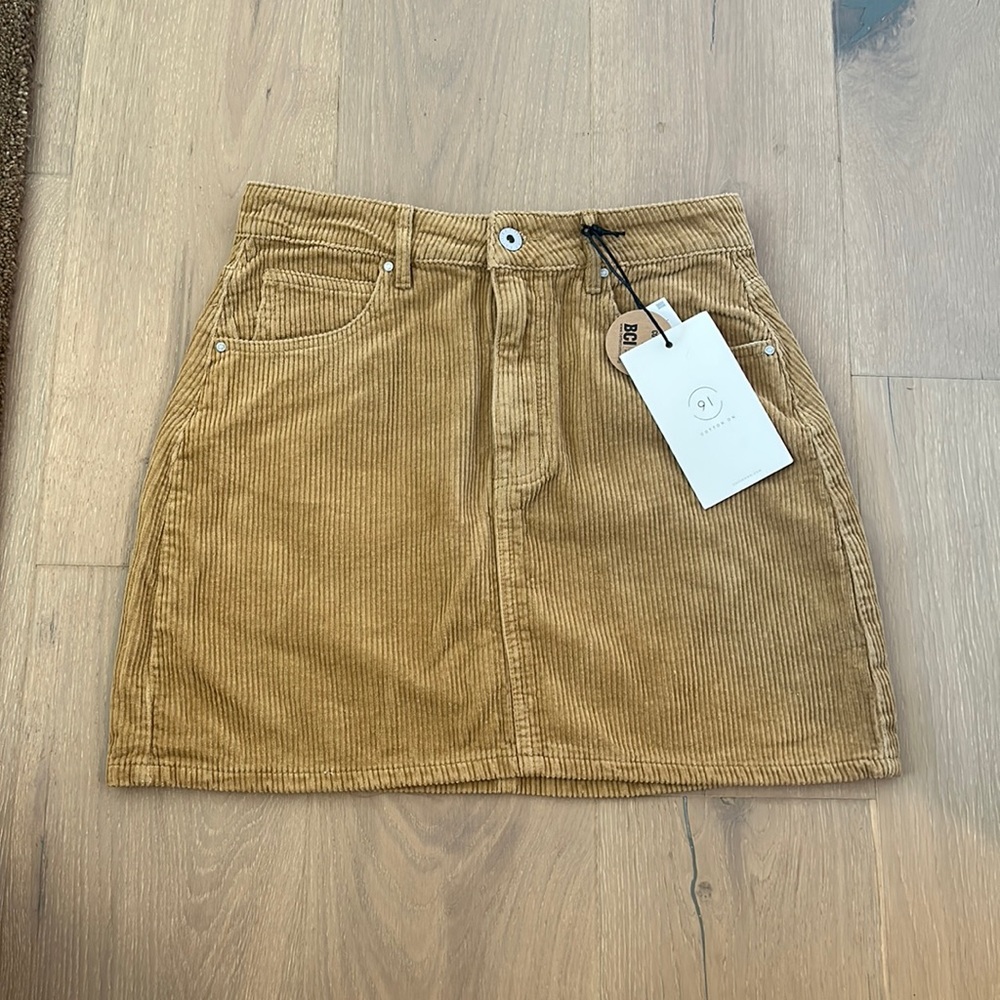 Corduroy mini skirt